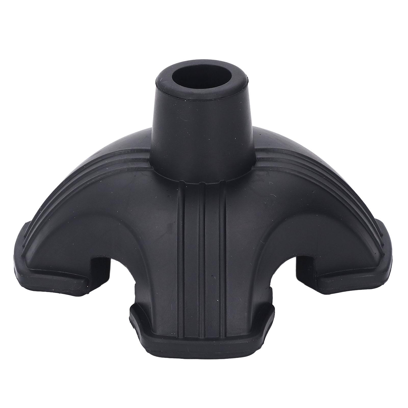 Fishine Quad Cane Tip Rubber Anti Slip Shock Absorbing Cane Base for Seniors 19mm Walking Cane