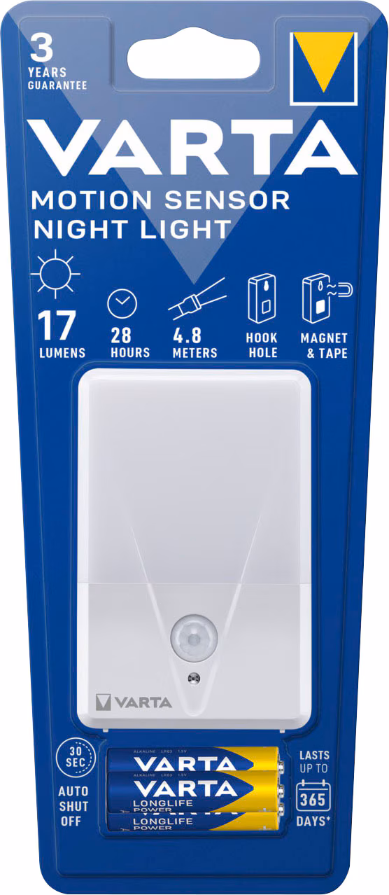 VARTA 16624101421 Motion Sensor Night Light LED White Monochrome
