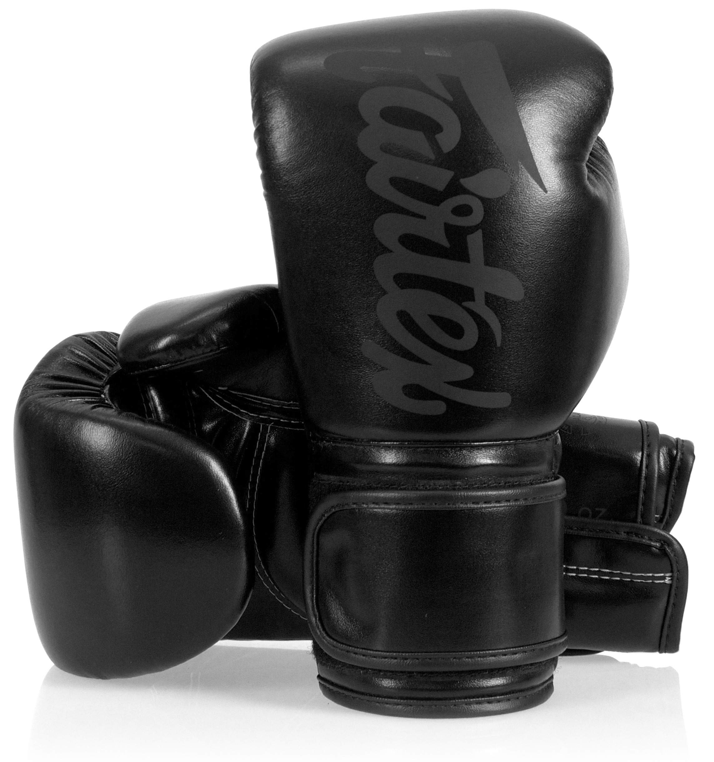 Japan Select–HINOKATA Fairtex BGV14 Microfiber Boxing Gloves for Muay and Martial 14 Black Thai, Boxing, MMA, Kickboxing, Arts, oz,
