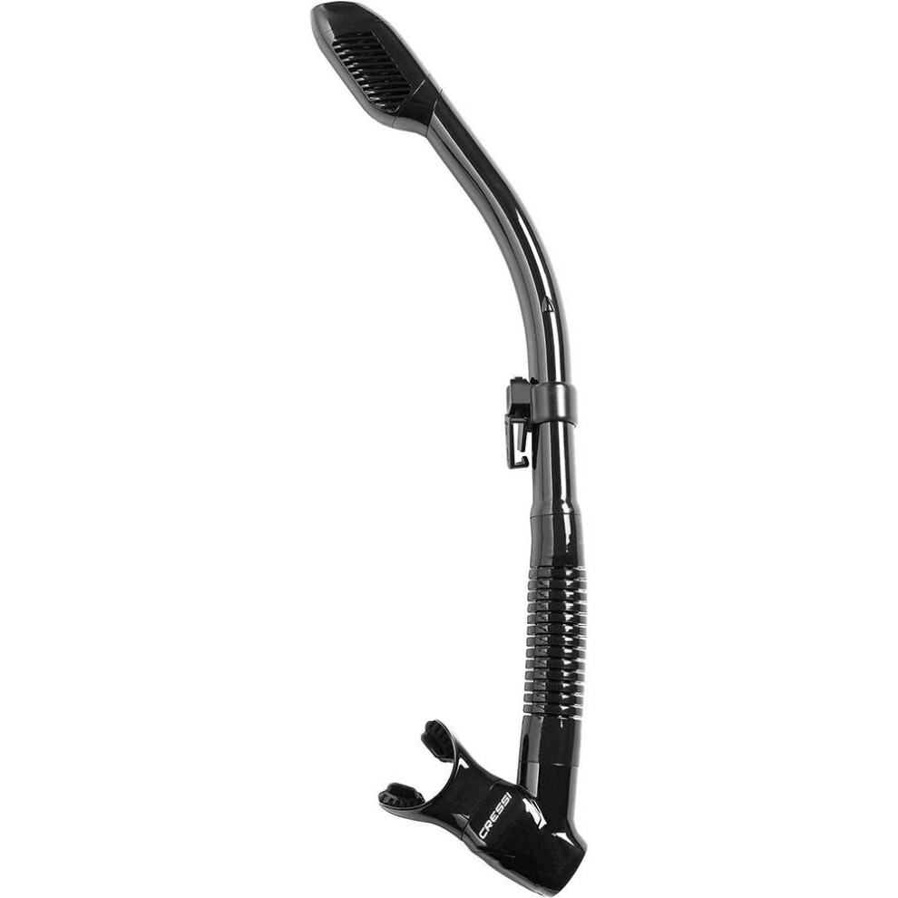 Cressi Adult Dry Snorkel - Black, Acceptable