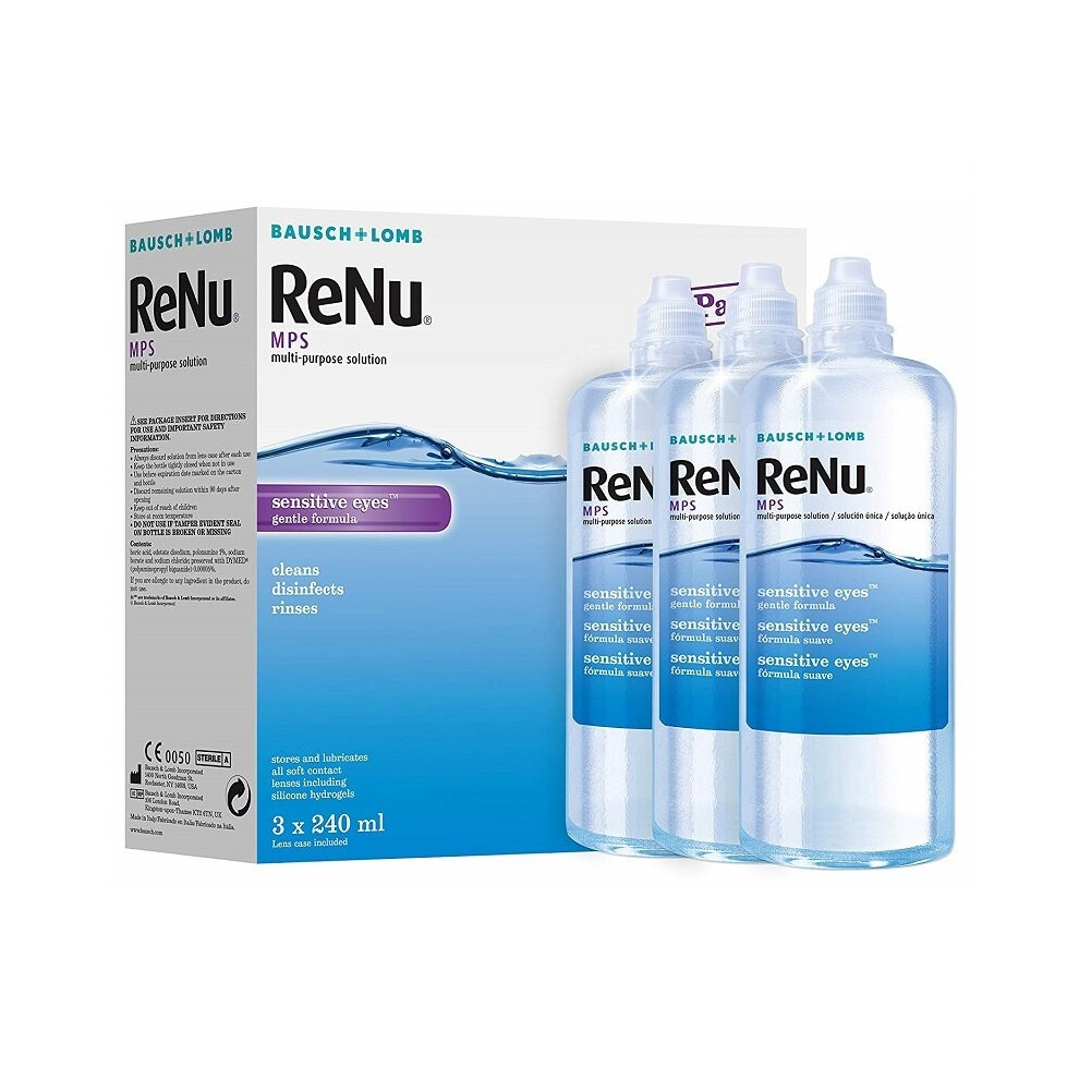 Bausch & Lomb LTD Renu MPS Multi-Purpose Flat Pack (3 x 240ml bottles)