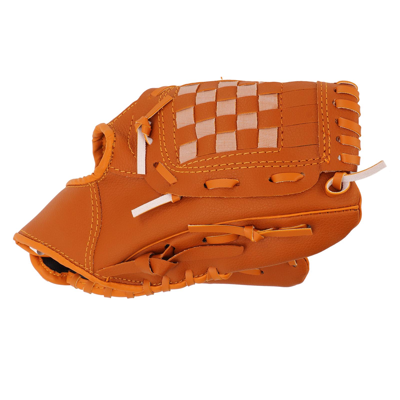 Fishine Sport Baseball Gloves PVC Brown Baseball Pitcher Mitt for Children Adult Training Outdoor 12.5in