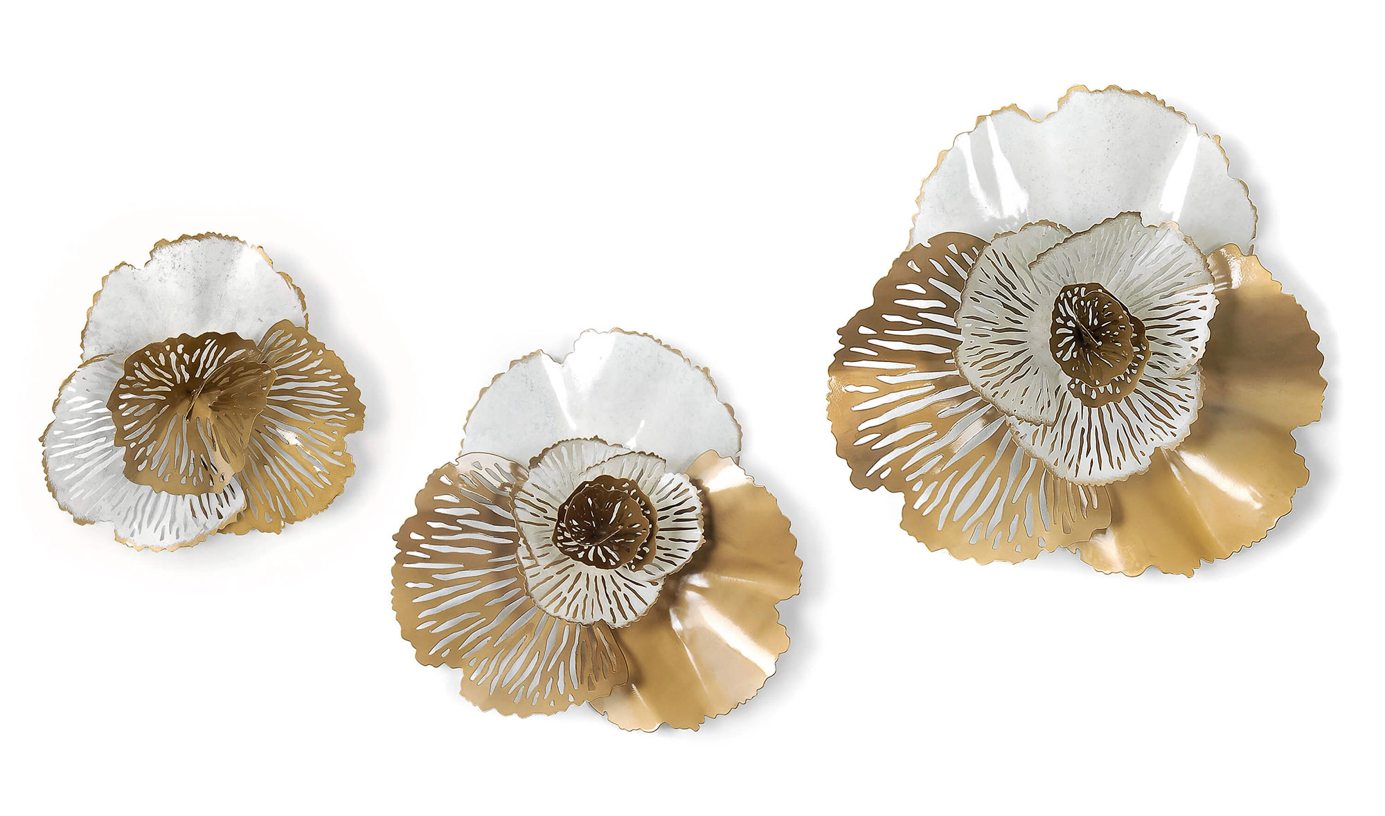 Arte DAL Mondo ADM - Quadro in metallo 'Fiori traforati'