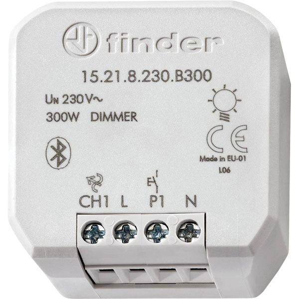 Finder 15.21.8.230.B300 YESLY dimmer actuator grey for smart light...