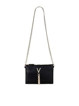 Valentino Bags Divina Cross Body Pouch On A Chain Black