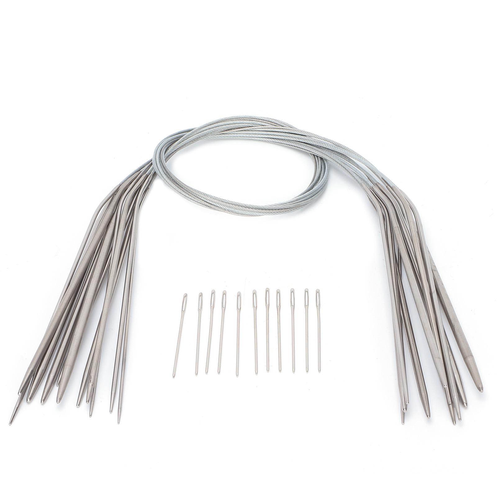 GoolRC Circular Knitting Needles Stainless Steel Round Needles Various Sizes Crochet Knitting Needles120cm