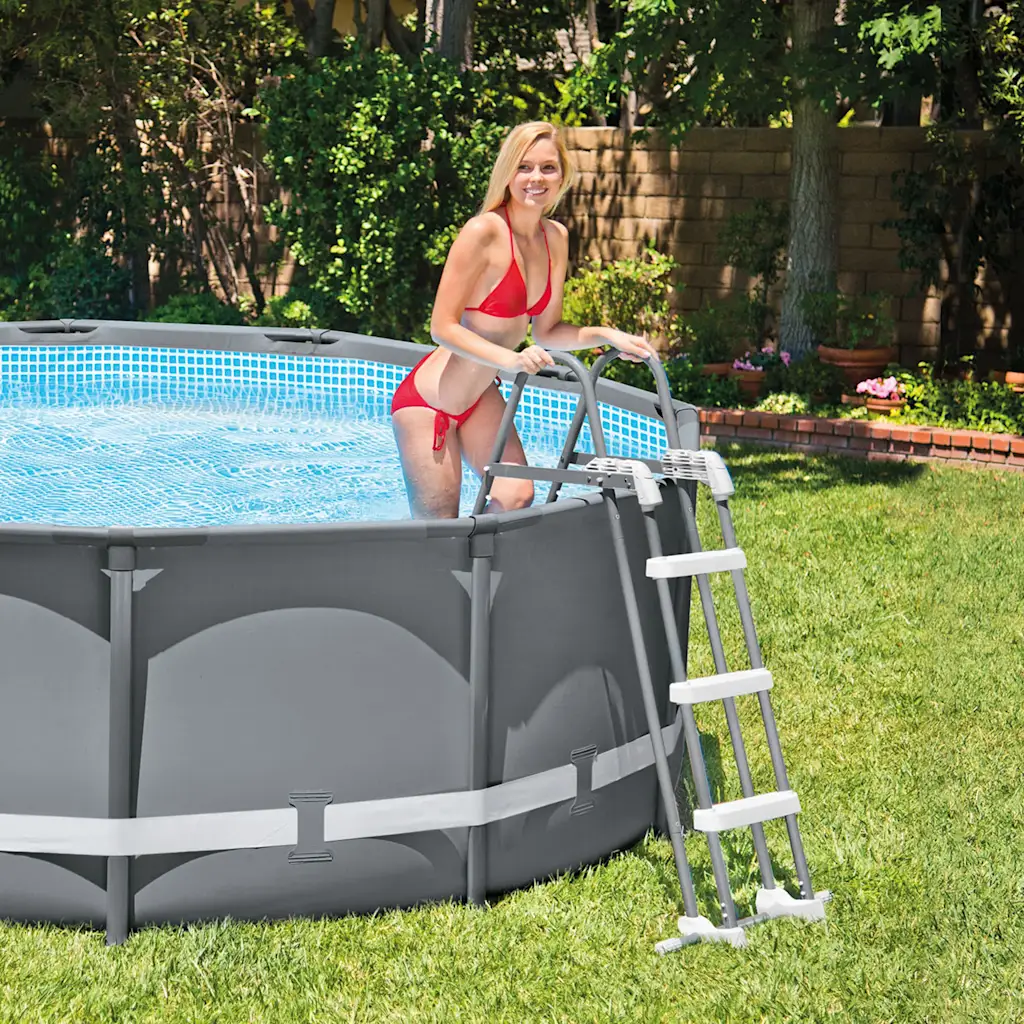 Intex 3-Step Pool Safety Ladder Above Ground Pool Ladder Swimming Pool Ladder
