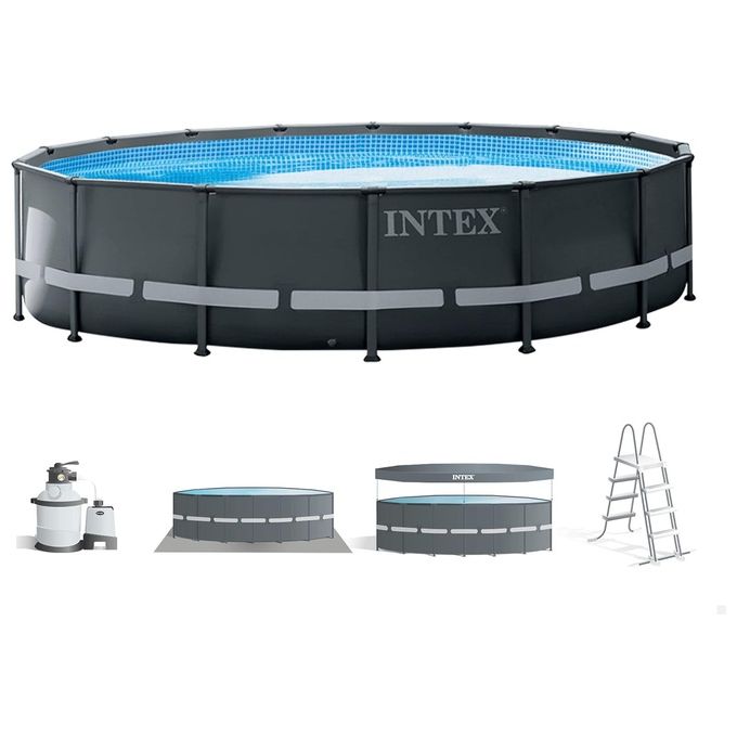 Intex 16Ft X 48" Ultra Xtr Frame Round Above Ground Swimming Pool With Sand Filter Pump And Accessories (2024 Version)