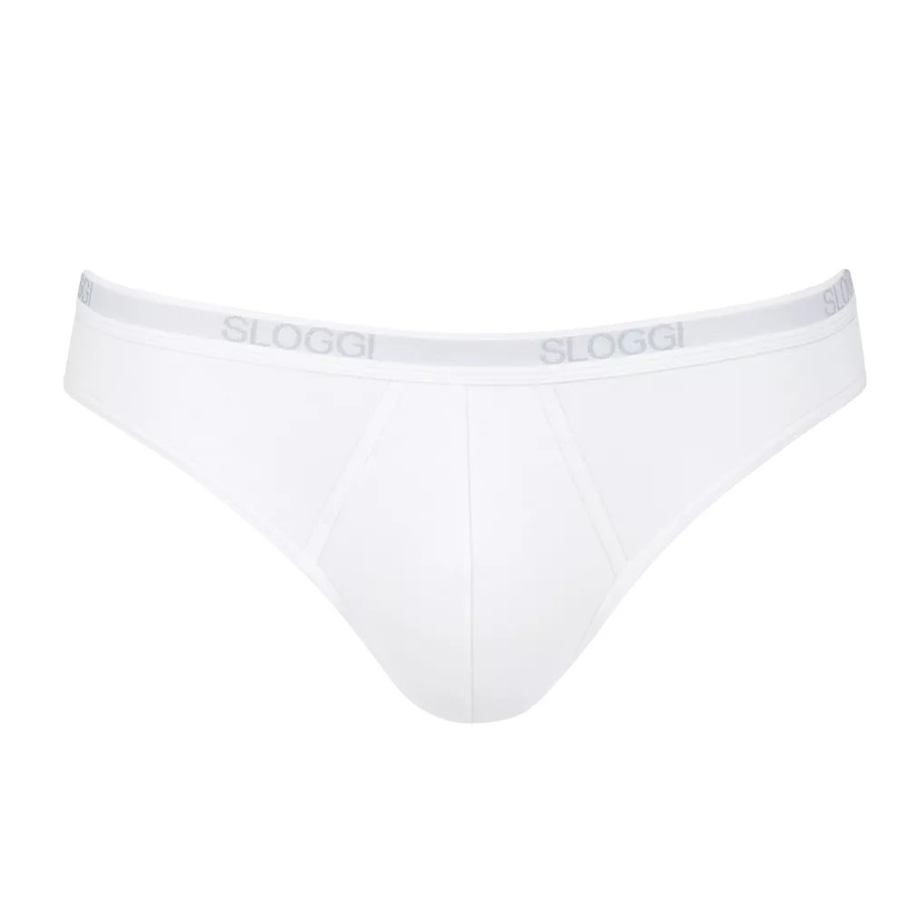 Sloggi Men Twin Pack Basic Mini Underpants, Mens Underwear, white, 40``