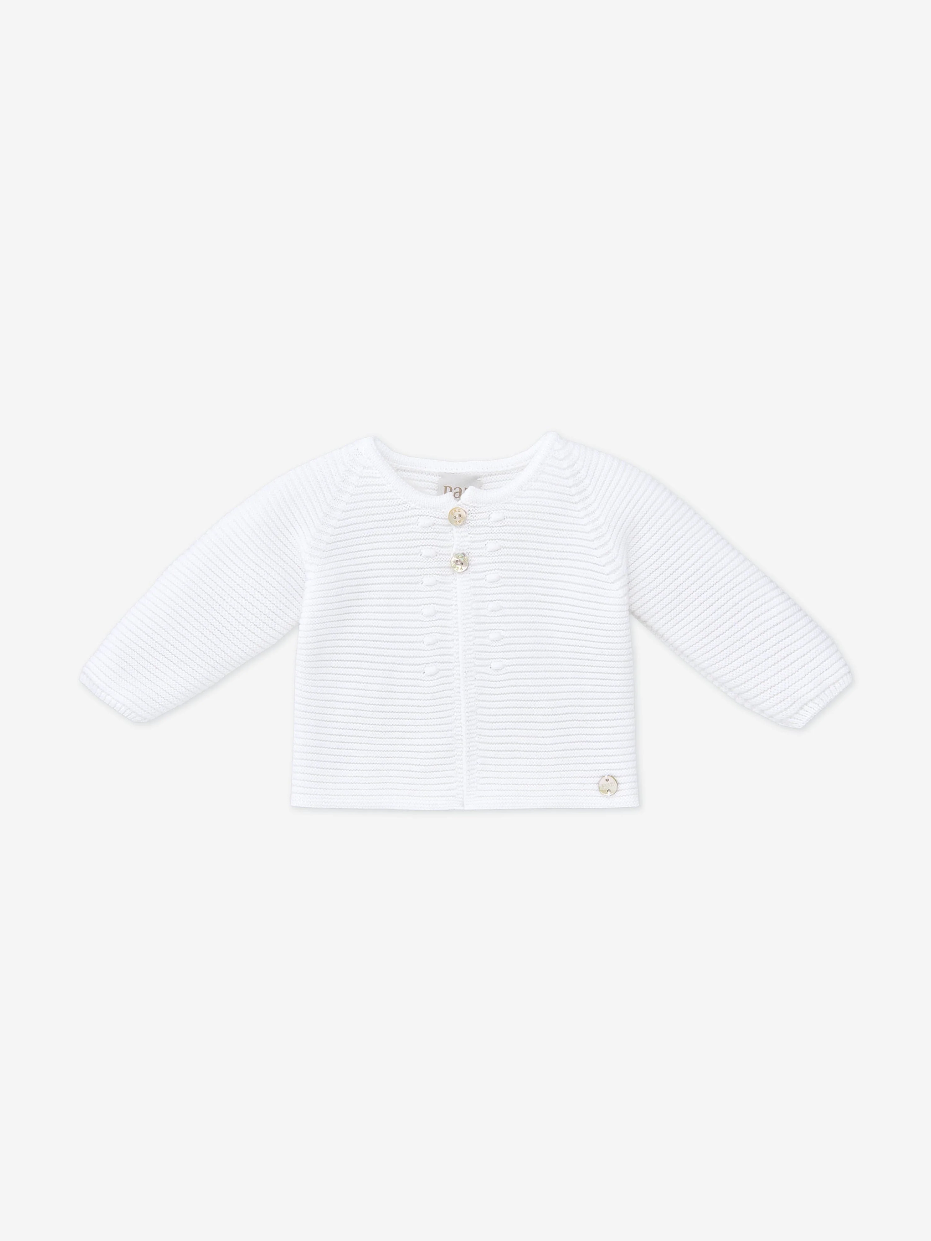 PAZ Rodriguez Baby Knitted Cardigan in White 24 Months By Childsplay Clothing