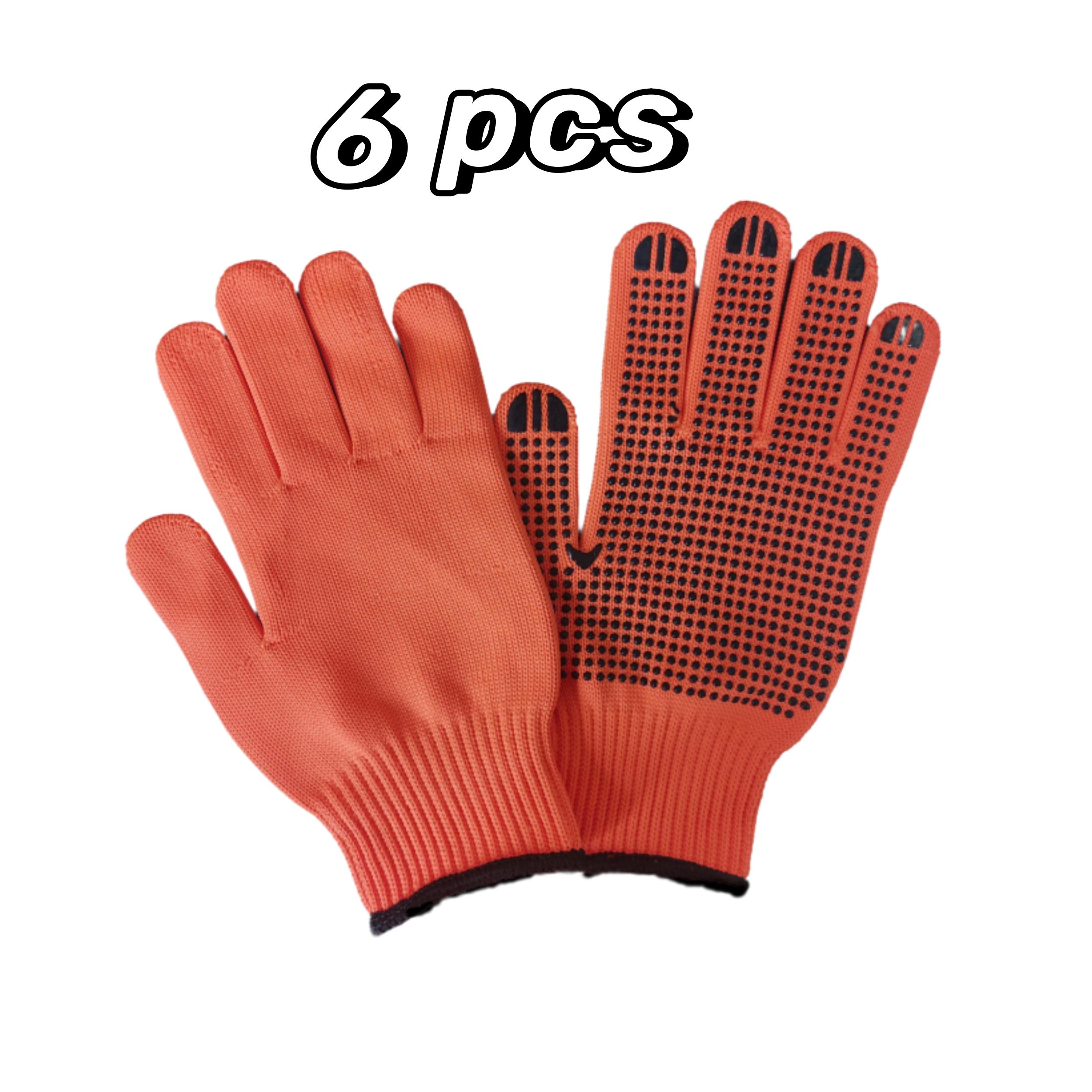 Binchi Protective Equipment New Thickened Oversized Nylon Latex Coated Anti-Slip Wear-Resistant Work Gloves Green and Orange Unisex