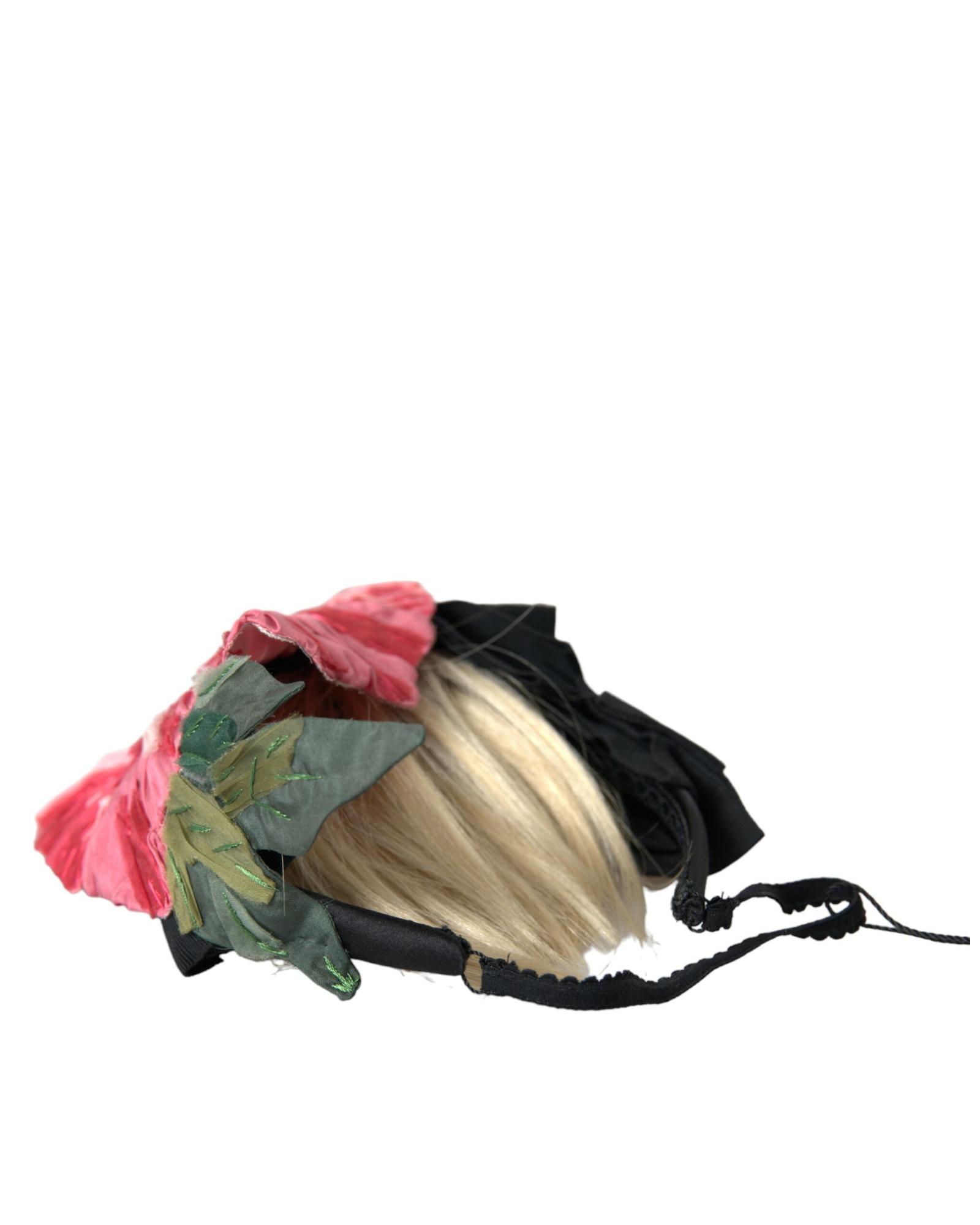 DOLCE & GABBANA Floral Hair Clip Hair Accessory - Black Hair Accessories