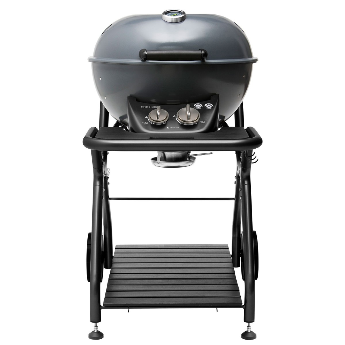 Outdoor Chef Ascona 570 G - 2 Burner Gas Kettle BBQ Grill - Stainless Steel