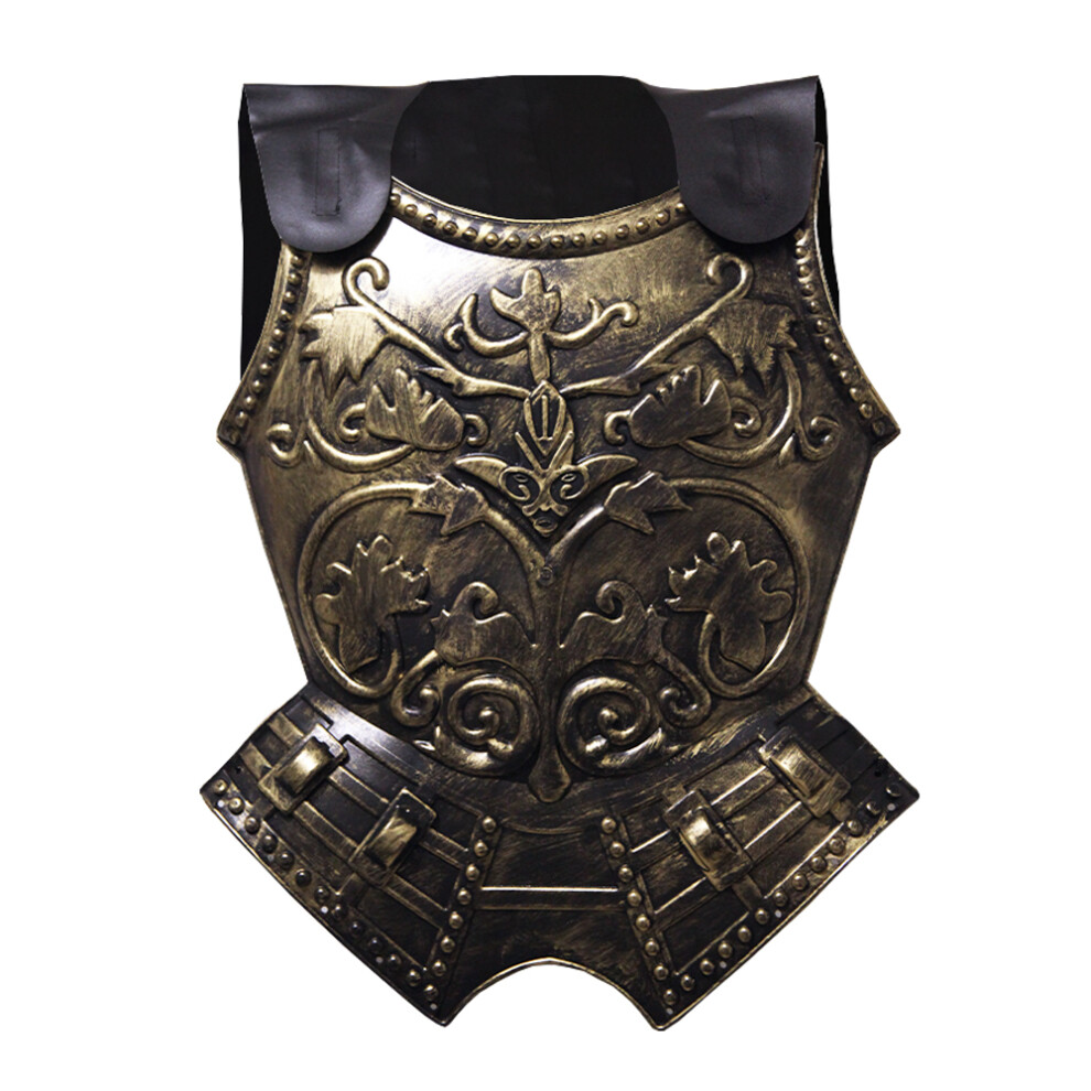 Bristol Novelty Bristol Novelty Mens Roman Chest Plate With Cape (One Size) (Black/Gold)