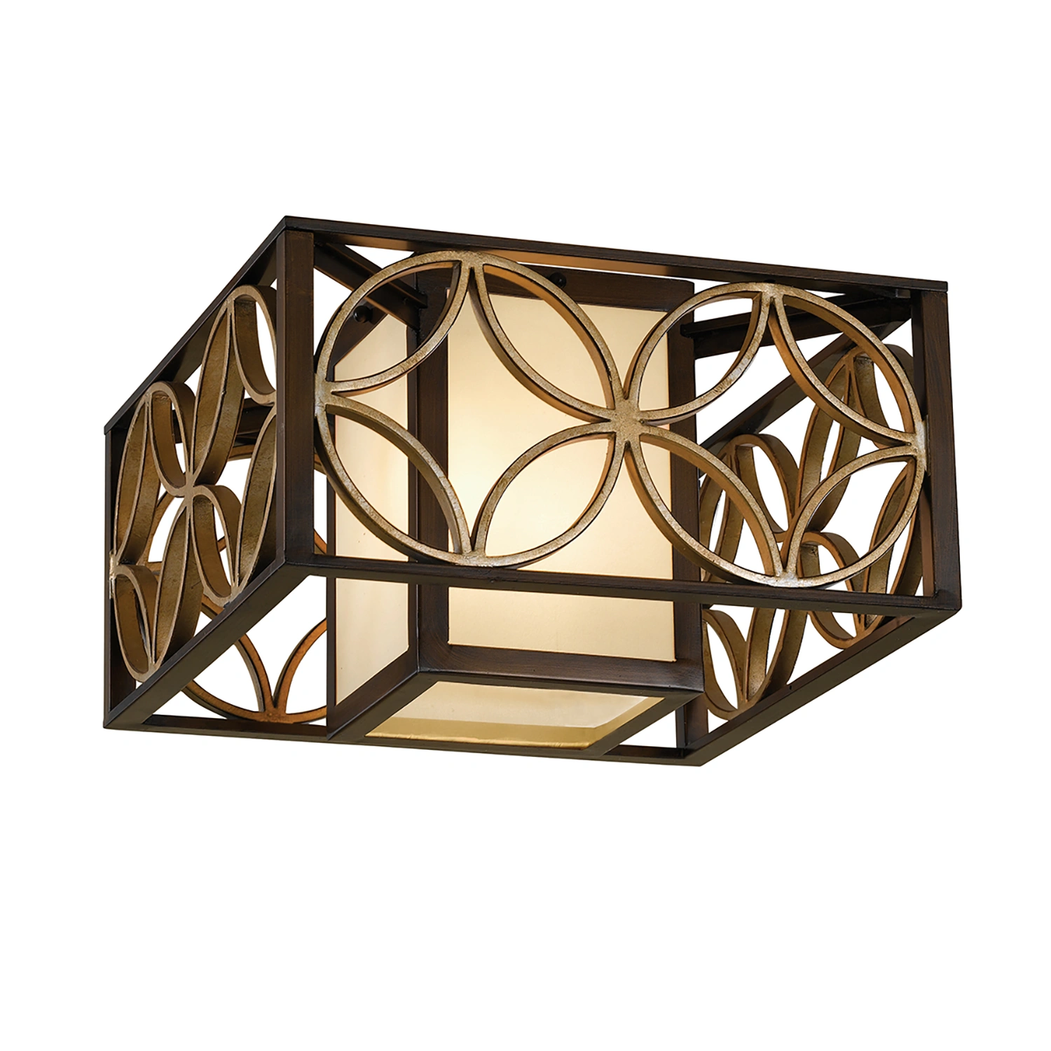 Elstead Lighting Feiss Remy Flush Mount Light in Bronze and Gold