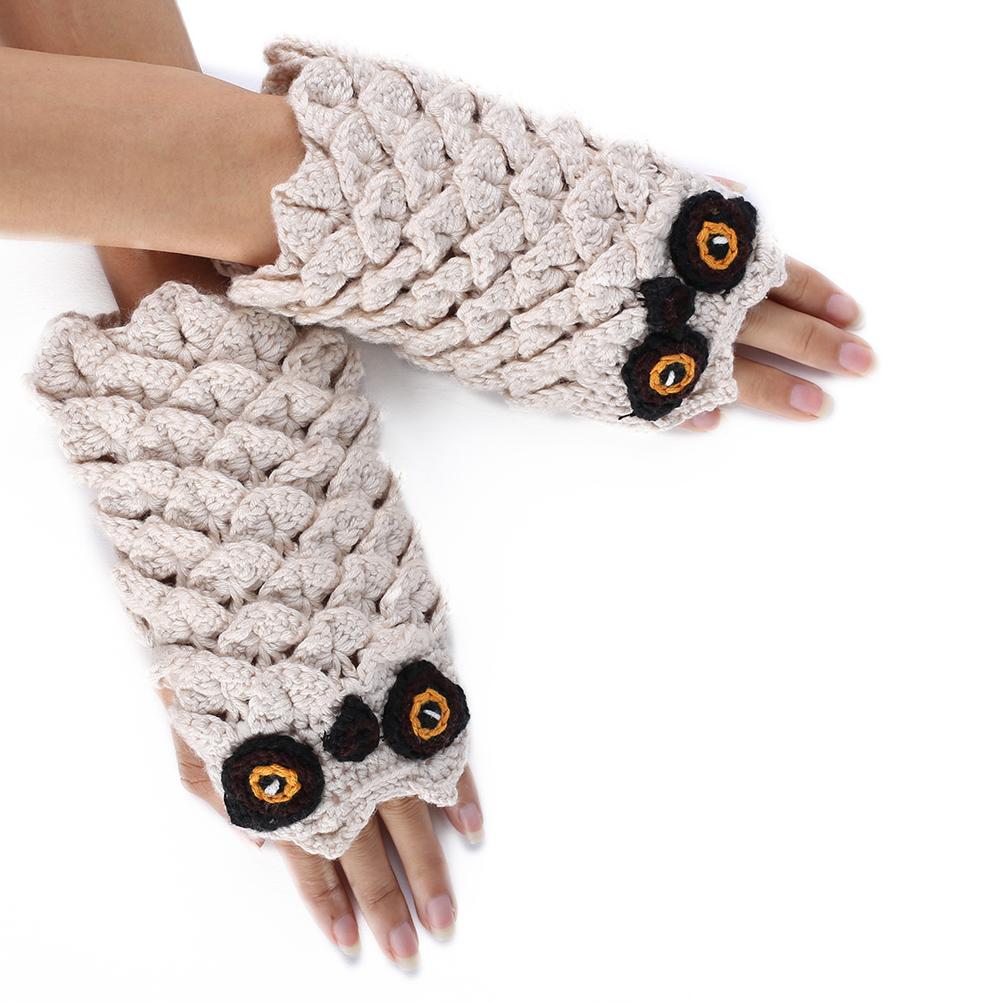 Fishine Half Finger Gloves Knit Gloves Unisex Fingerless Gloves Typing Gloves Mittens Winter Warm Gloves