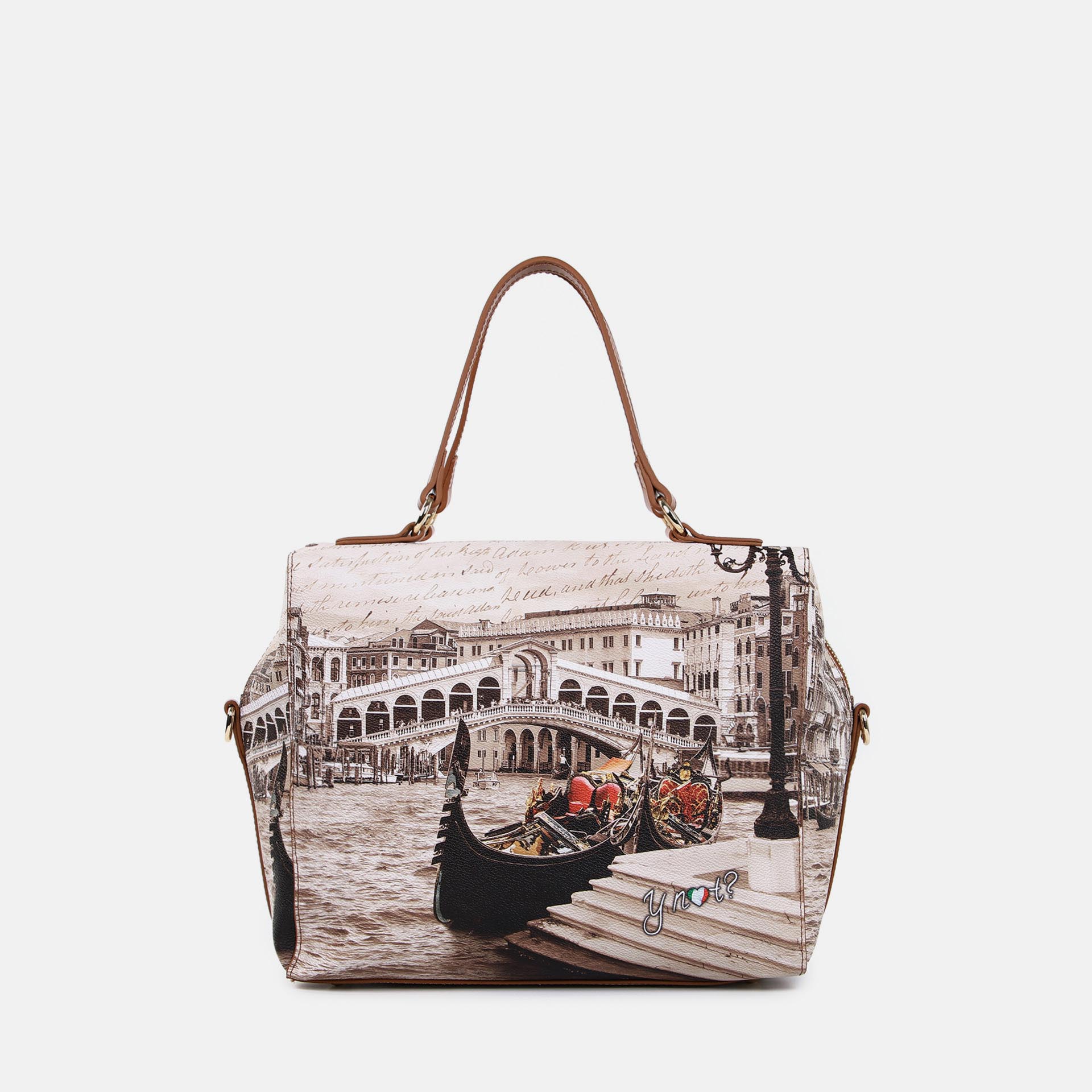 Ynot Ynot? Borsa Bauletto Yes Bag Stampa Città Venice Postcard Borsa Bauletto Da Donna