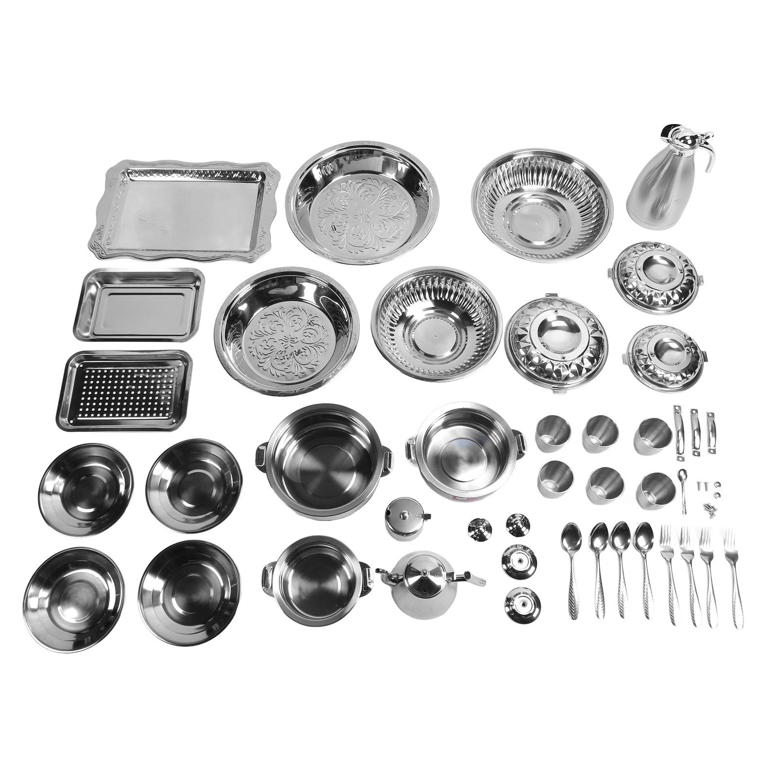 Konnwei 28 Pieces Stainless Steel Cookware Set Thickened Multifunction Kitchen Cookware Pots Pans Set for L