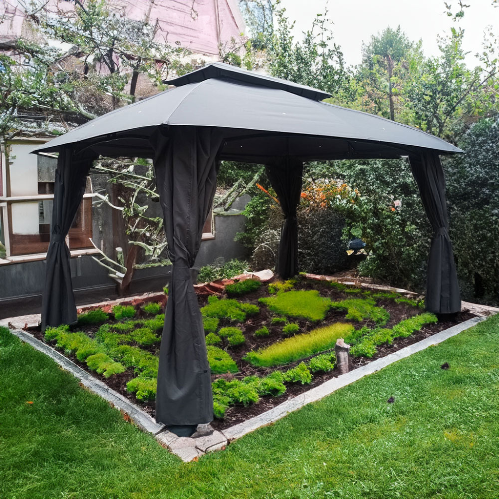 Malay New Hampshire Gazebo 3M x 4M - Grey