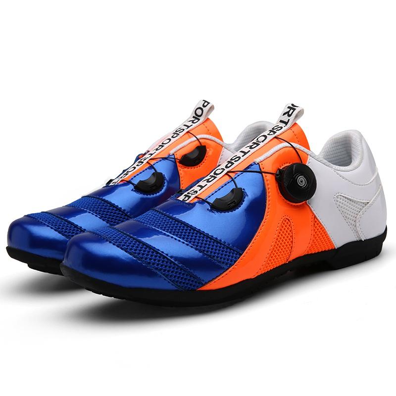 91440607MAC4DCME0U (blue, 44) Cycling Shoes Lockless Cycling Shoes Men's And Women's Cycling Hard Soled Mountain Power Cycling Shoes