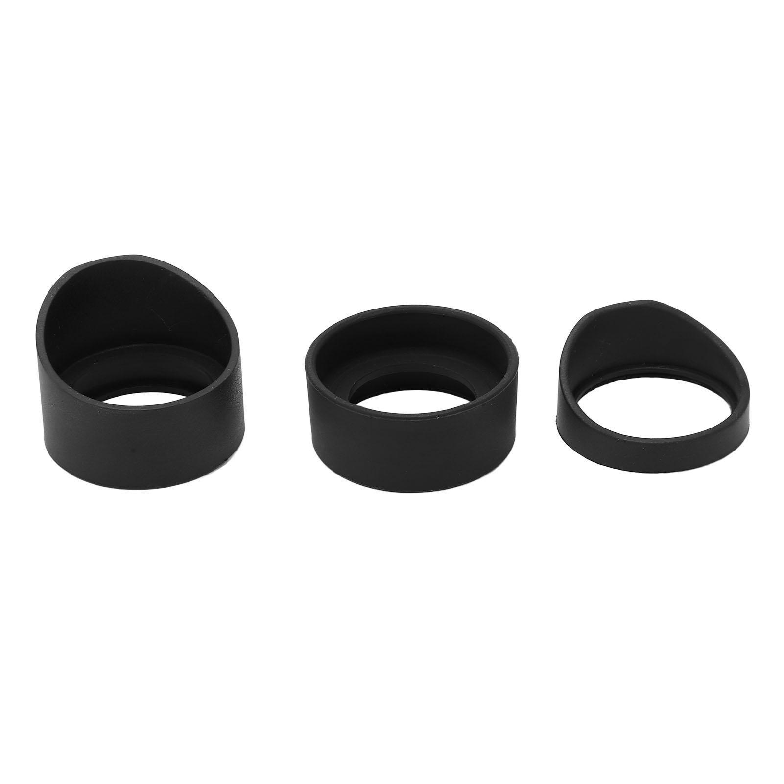 Koogeelife 3pcs Microscope Eyepiece Eyeshields Soft Rubber Eyepiece Covers for AmScope SW SM ZM Microscope