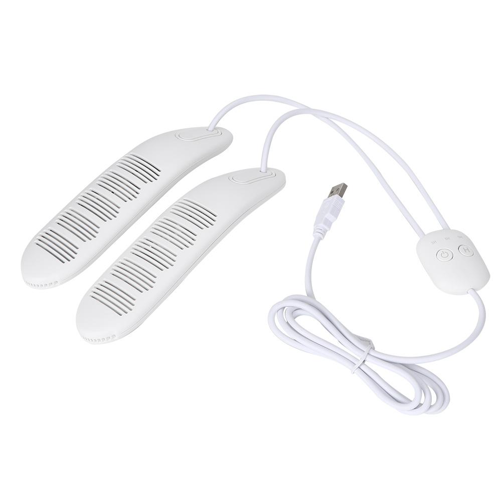 OutsideWorld Portable USB Shoe Dryer Intelligent Timing Deodorization Shoe Boot Drying Machine USB 5VWhite white