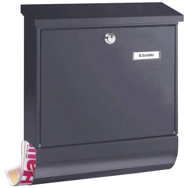 Burg Wächter 38215 Set Vario 86720 Letterbox Steel Anthracite Din C4