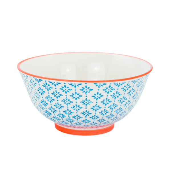 Nicola Spring 400ml Cereal Bowl blue,orange