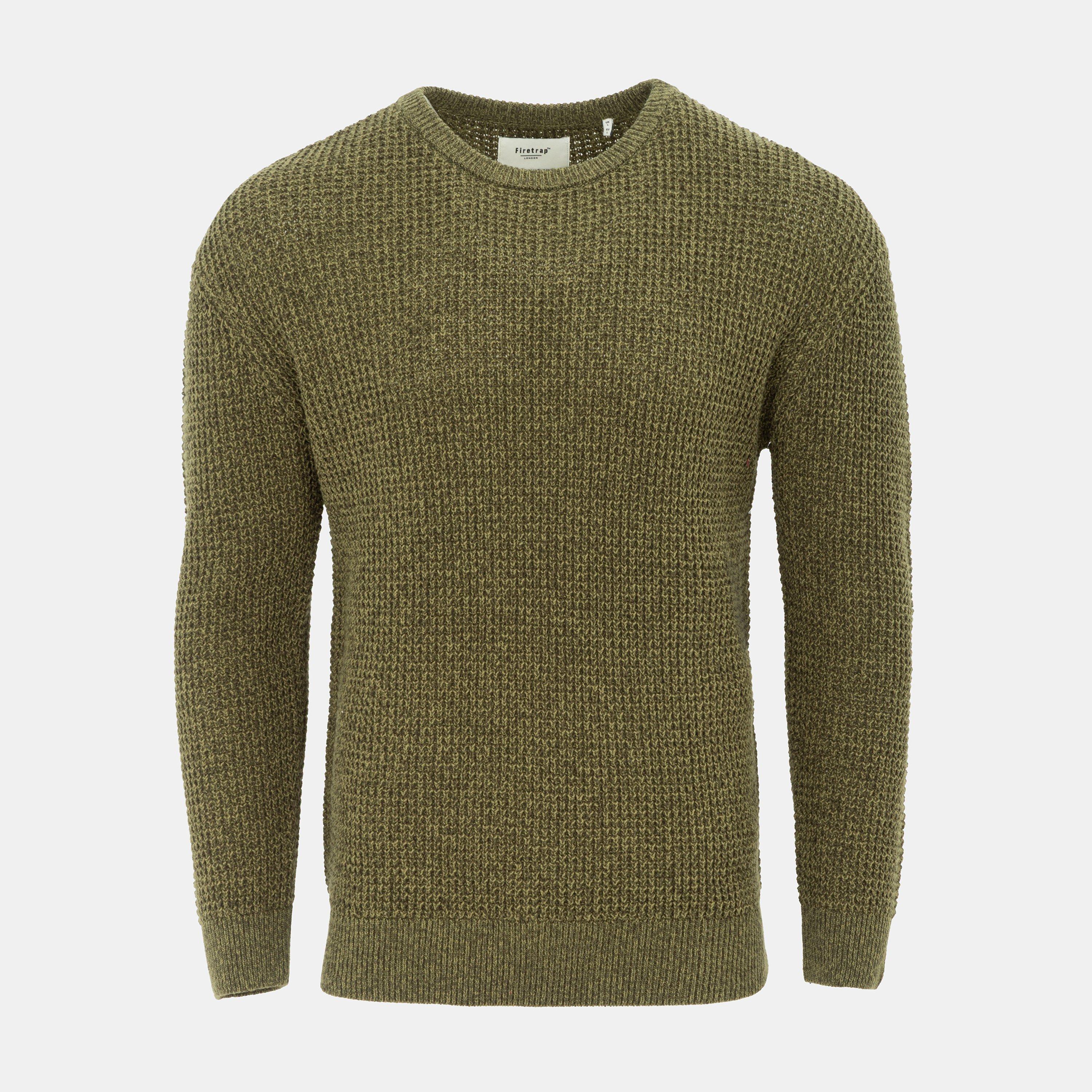 Firetrap Classic Crew Neck Knitwear Men - Green