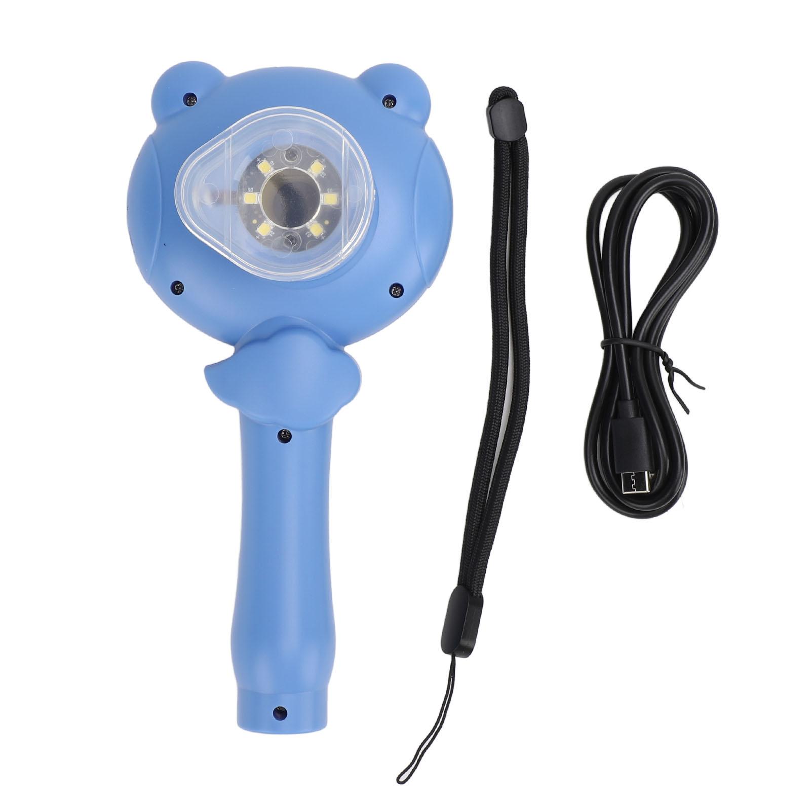 KKmoon Kids Handheld Microscope 2.5K 48MP Portable 2inch Screen 8X Zoom Digital Microscope for Educational blue