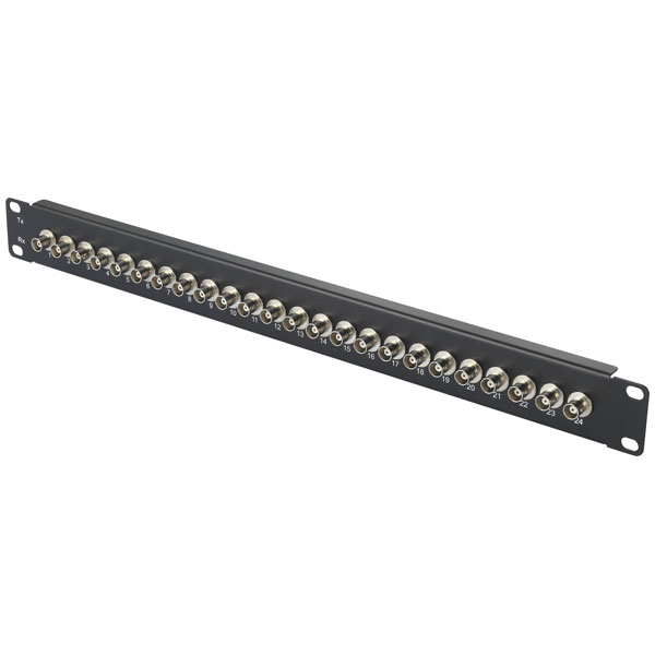 Renkforce RF-4541184 BNC patch panel 24 ports 483mm 19" 1U black
