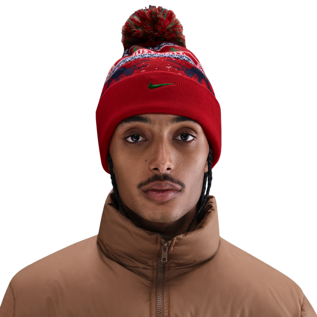 Nike Peak Unisex Knitted Hats & Beanies - Red - Size One Size - Wool