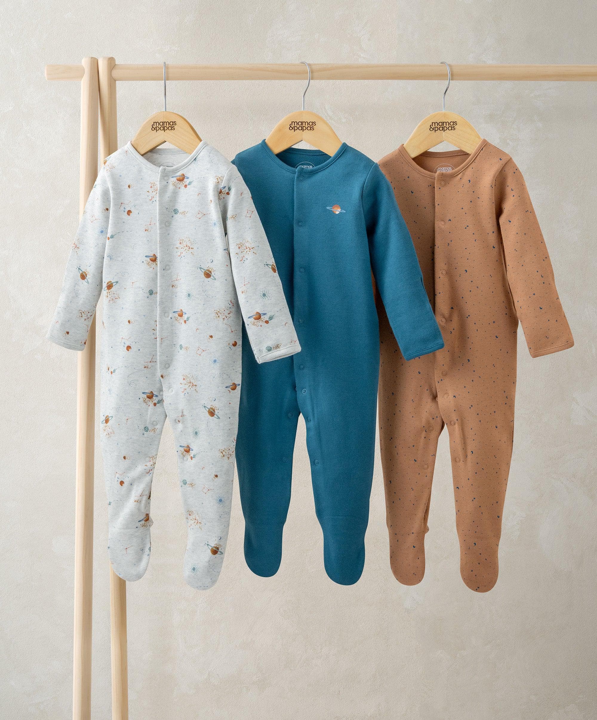 Mamas & Papas Planet Sleepsuits (Pack of 3)
