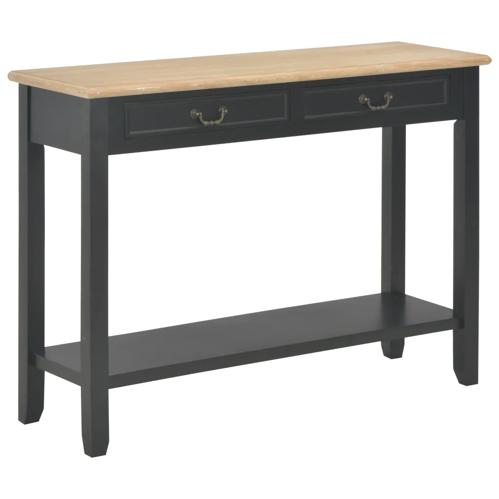 VidaXL Console Table Black 110x35x80 cm Wood