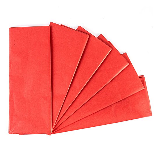 Hobbycraft Red Tissue Paper 50cm x 75cm 6 Pack