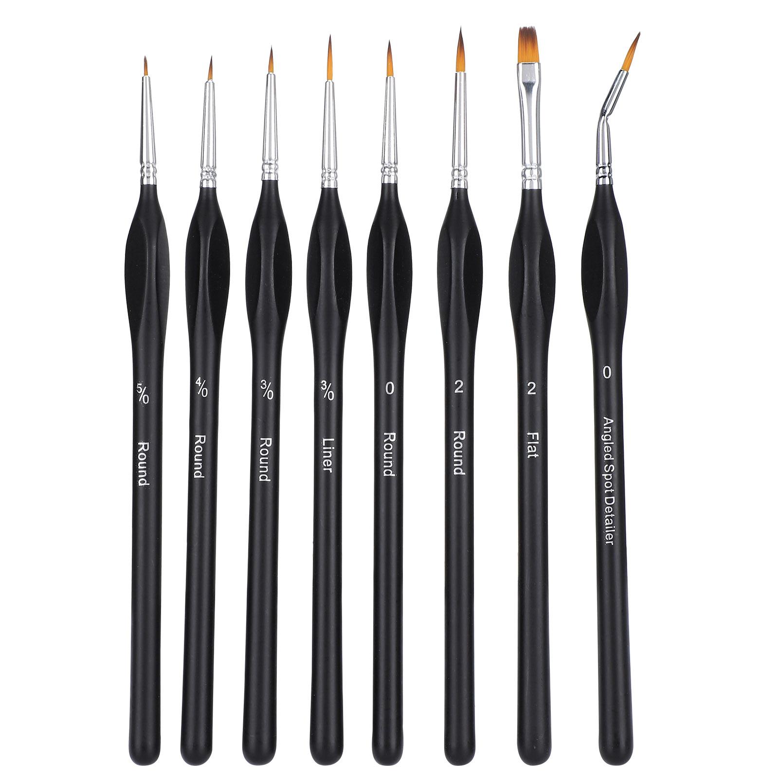 GoolRC 8Pcs Painting Brush Set Nylon Wool Watercolor Acrylic Painting Tools for Art Student