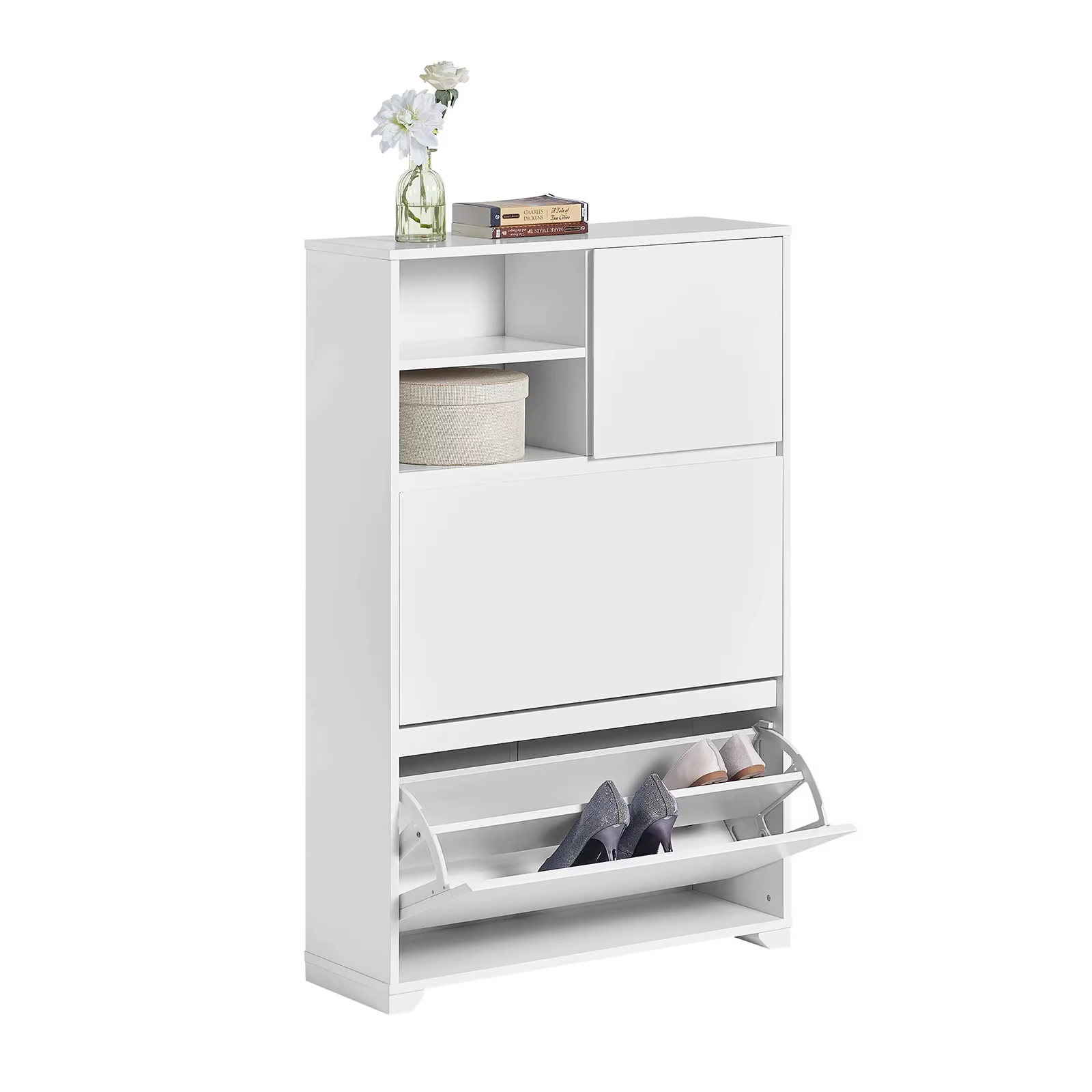 SOBUY Shoe Organizer Unit - White