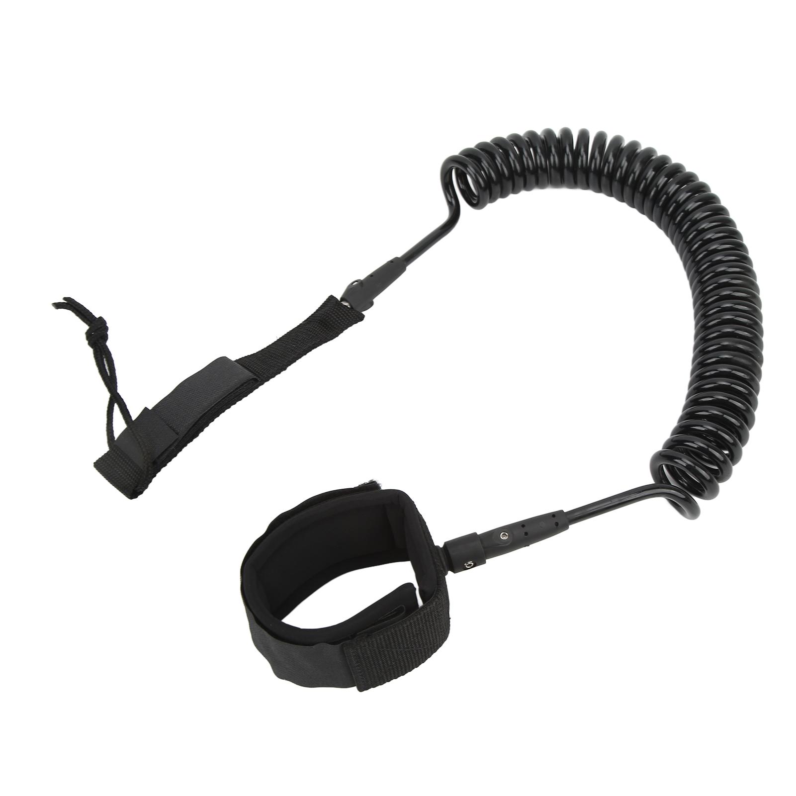 Vestidos Surfboard Leash High Elasticity TPU Black Adjustable Coiled Surfing Leg Rope for Paddleboards