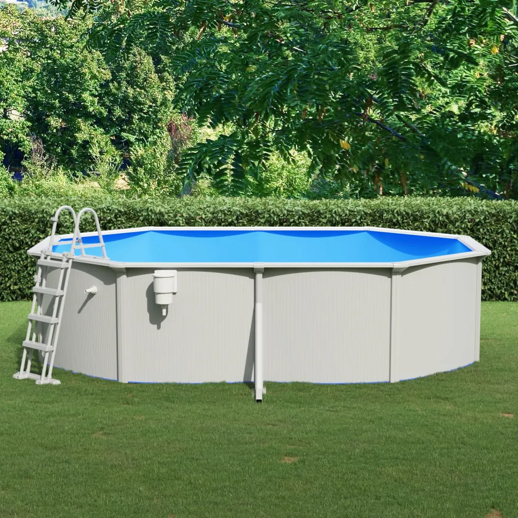 VidaXL Swimming Pool with Safety Ladder 490x360x120 cm