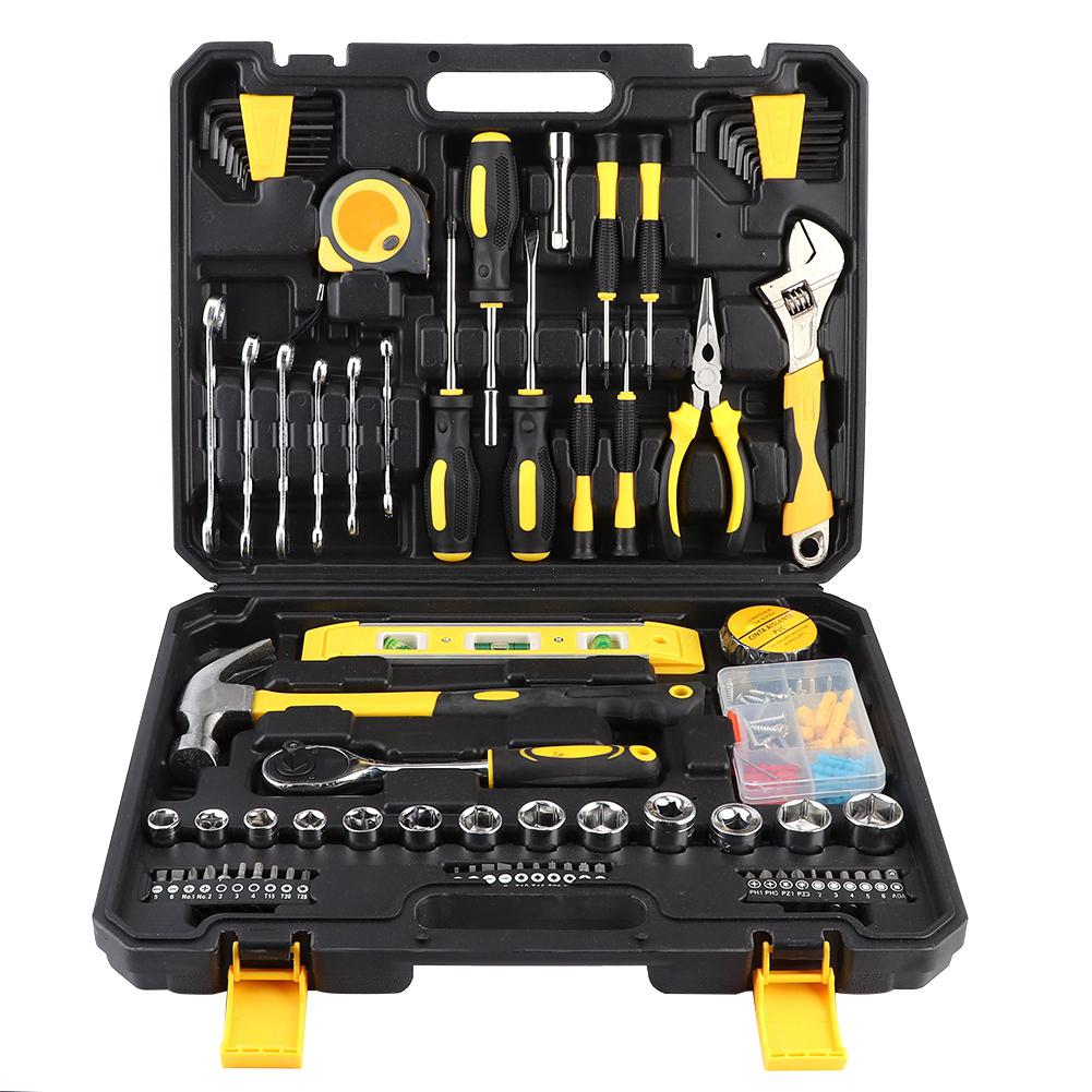 COSYHOME 108Pcs Household Tool Set Wrench Screwdriver Hardware Hand Tool Kit for Decoration Maintenance