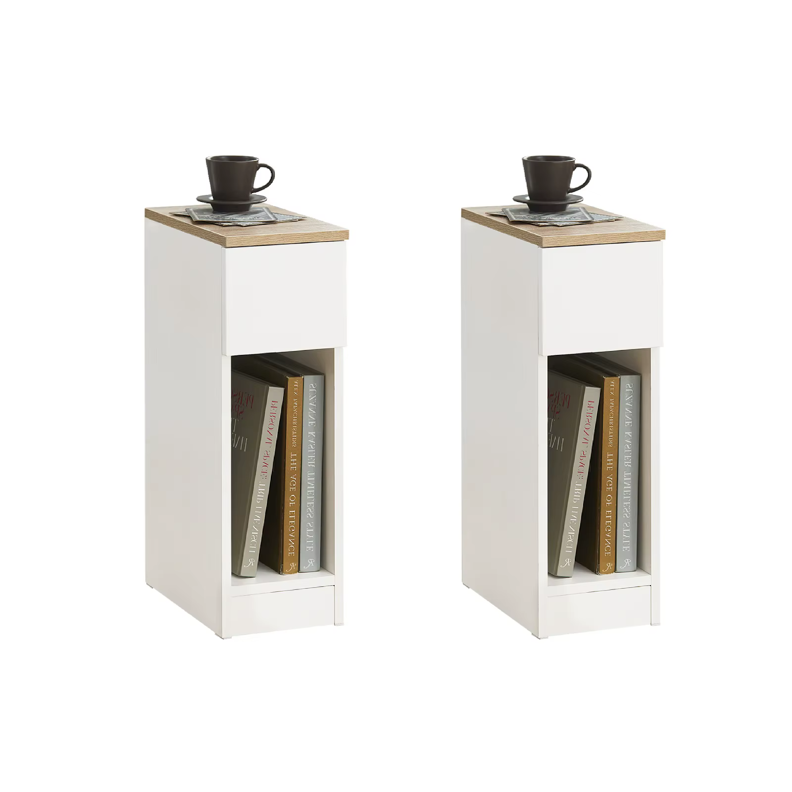 SOBUY Mikhaela Set of 2 Bedside Tables - Natural