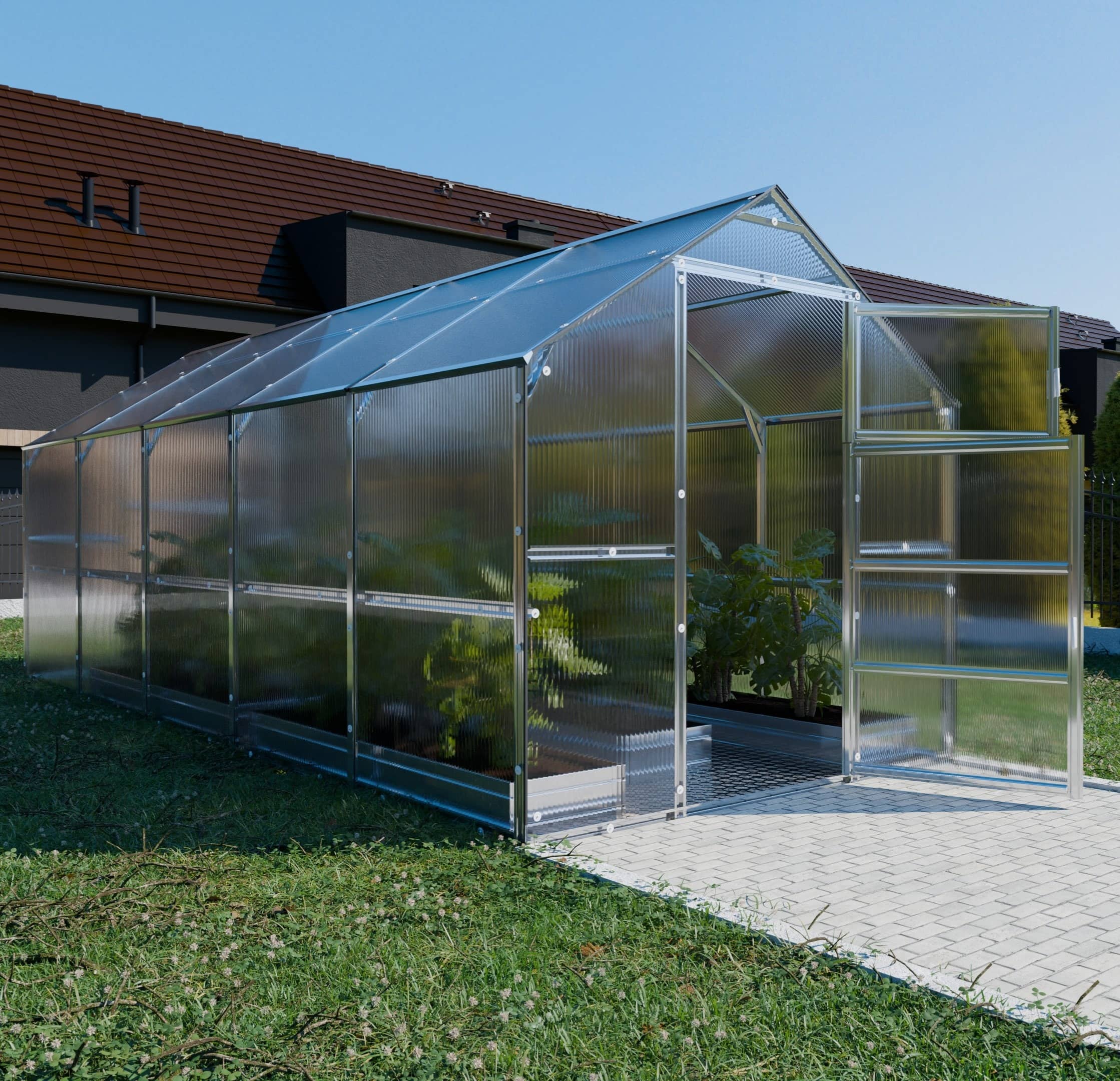 Klasika Greenhouses Certified Greenhouse Klasika Bernard 2,35 X 5M (11,75 M²), 6 mm Polycarbonate Cover