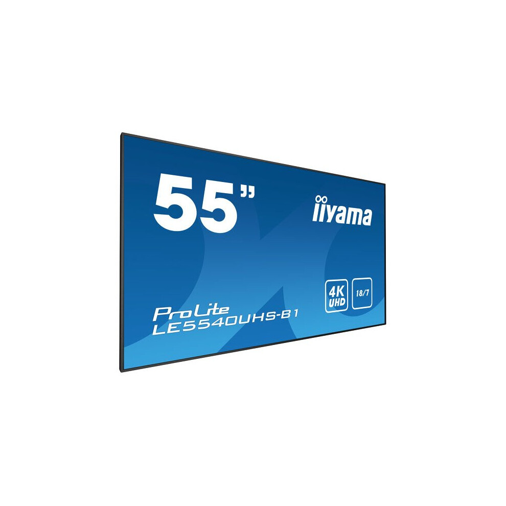 Iiyama LE5540UHS-B1 54.6" LED 4K Ultra HD Black signage display