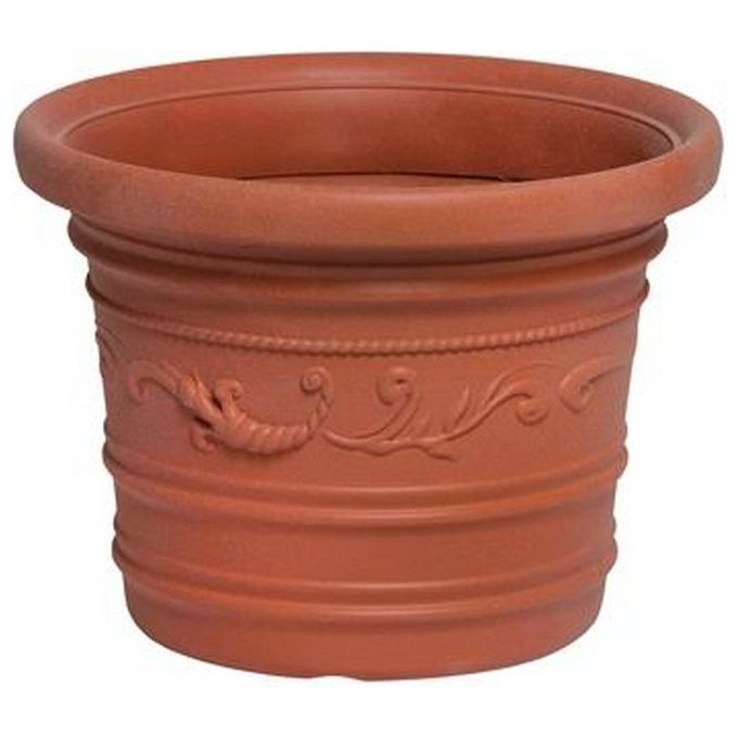 NUOVA PLASTICA ADRIATICA Vaso tondo in plastica festonato 60xh44cm per piante e fiori giardino PRESTIGE