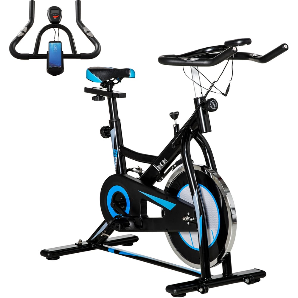 Homcom Black Adjustable Resistance Exercise Bike