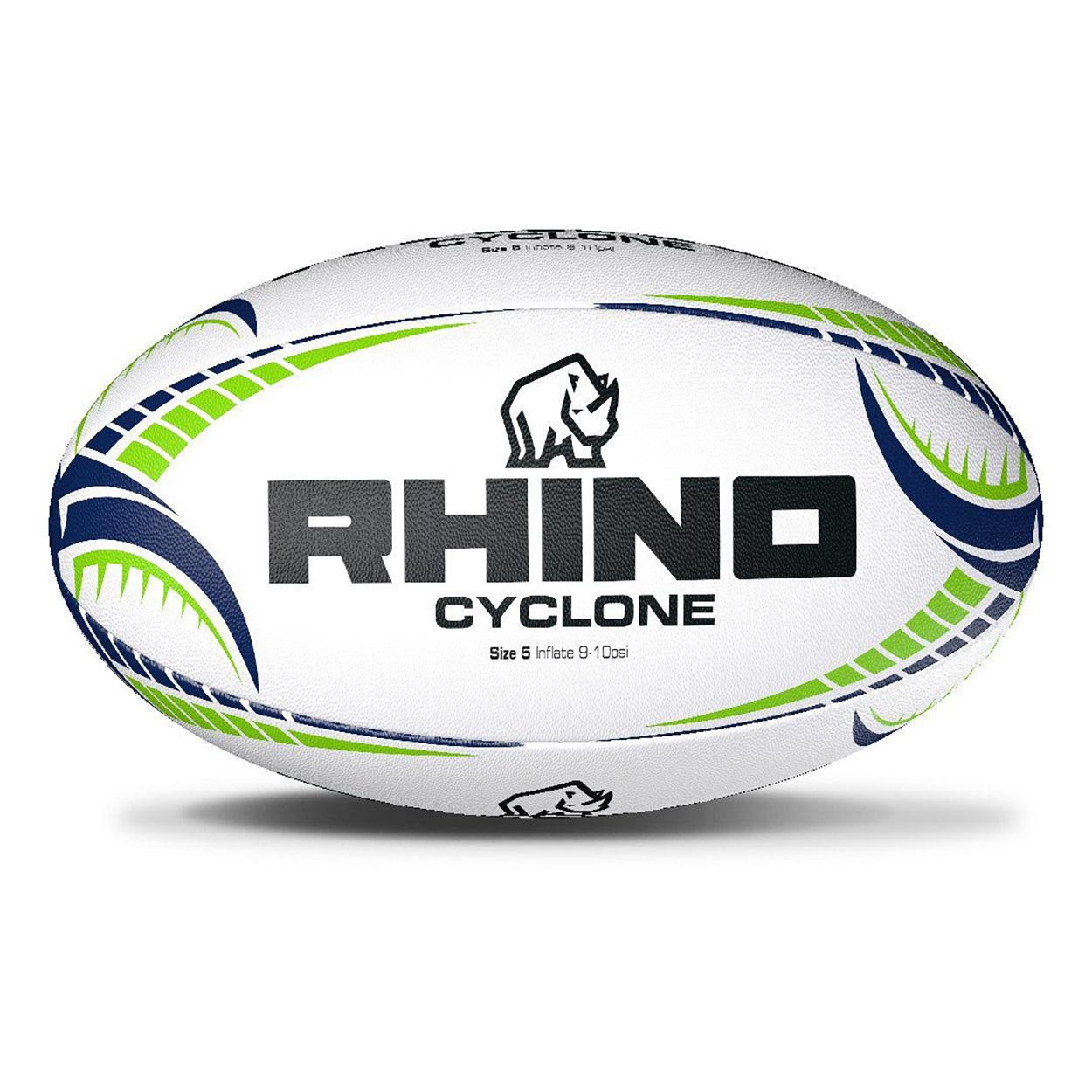 Rhino Cyclone Rugby Ball 5 white