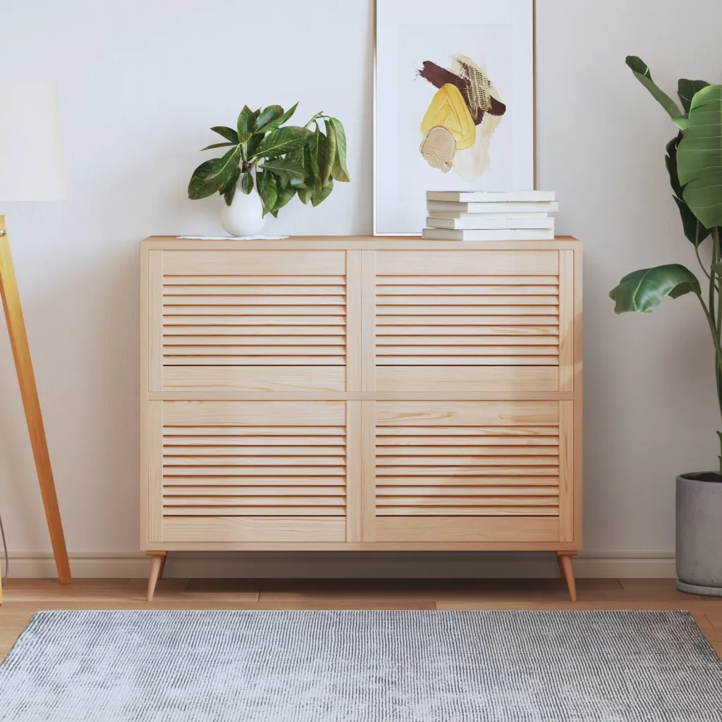 VidaXL Louvred Doors 4 pcs Solid Pine Wood 39.5x59.4cm