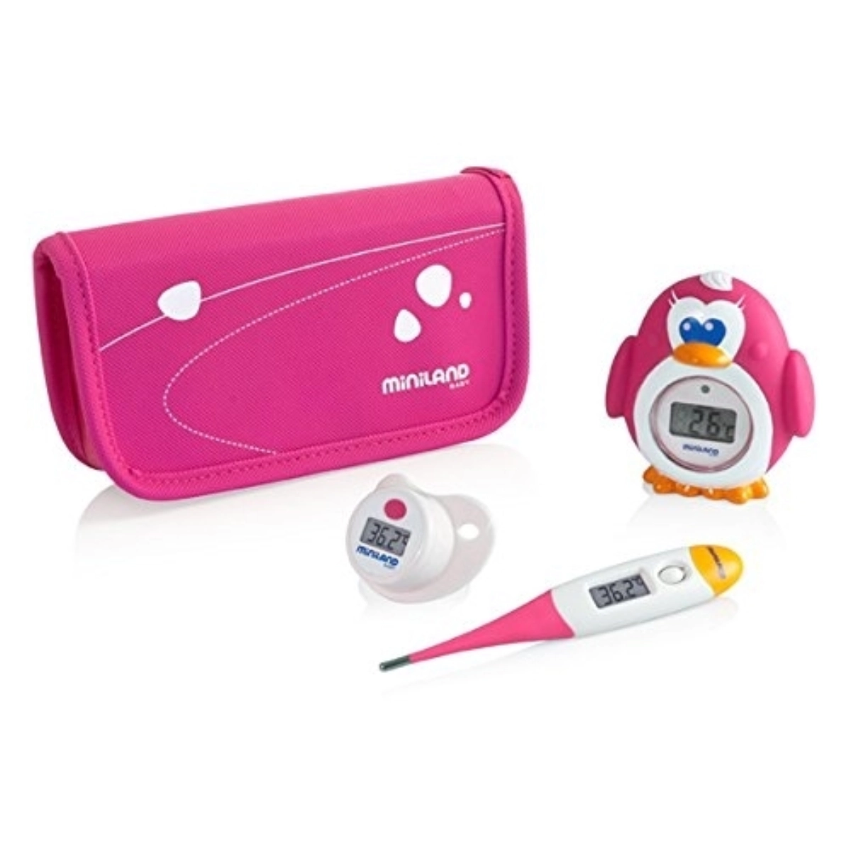 Miniland Thermokit Thermometer Set-Pink
