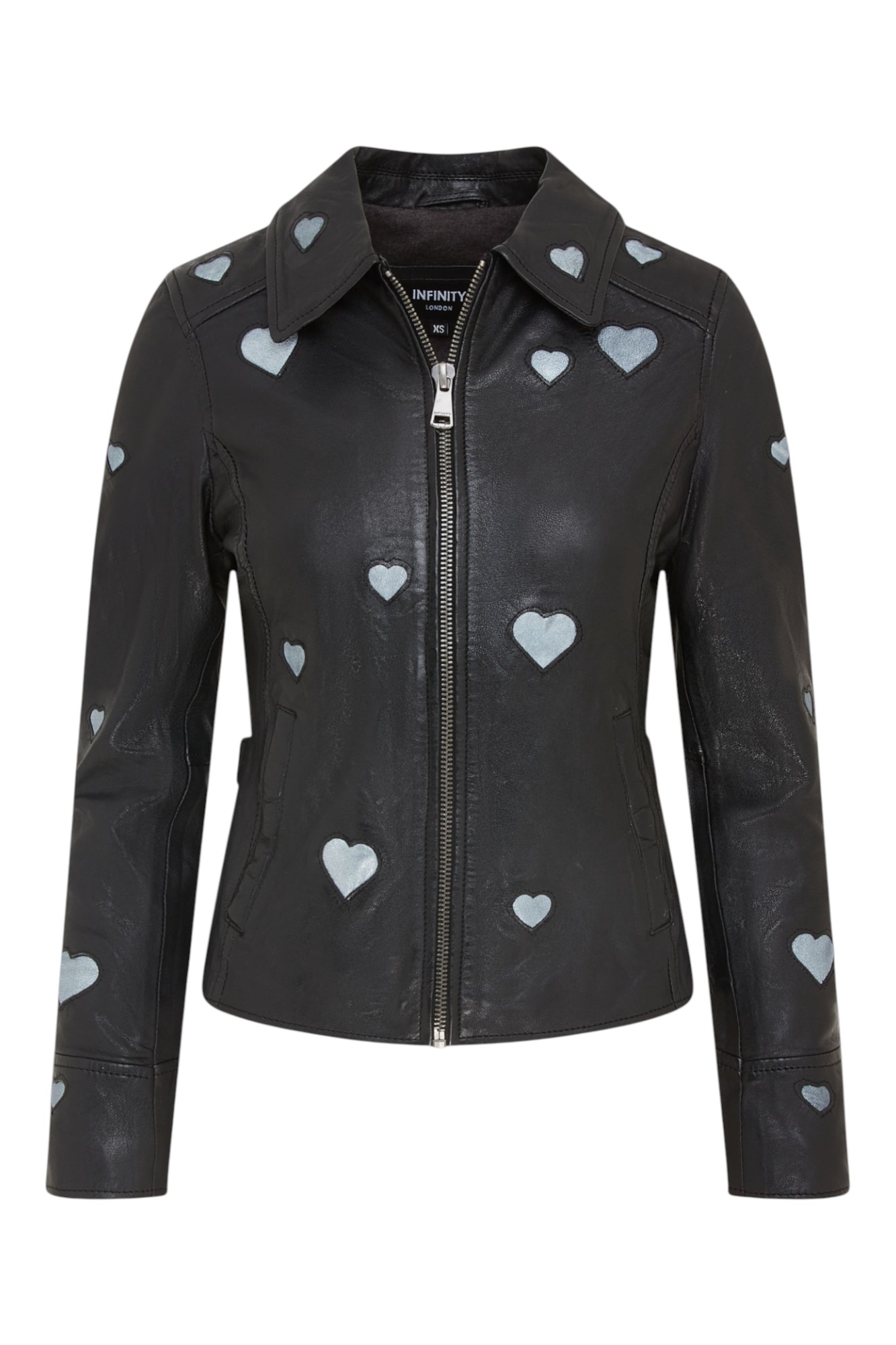 Infinity Leather Leather Hearts Biker Jacket - Wynyard