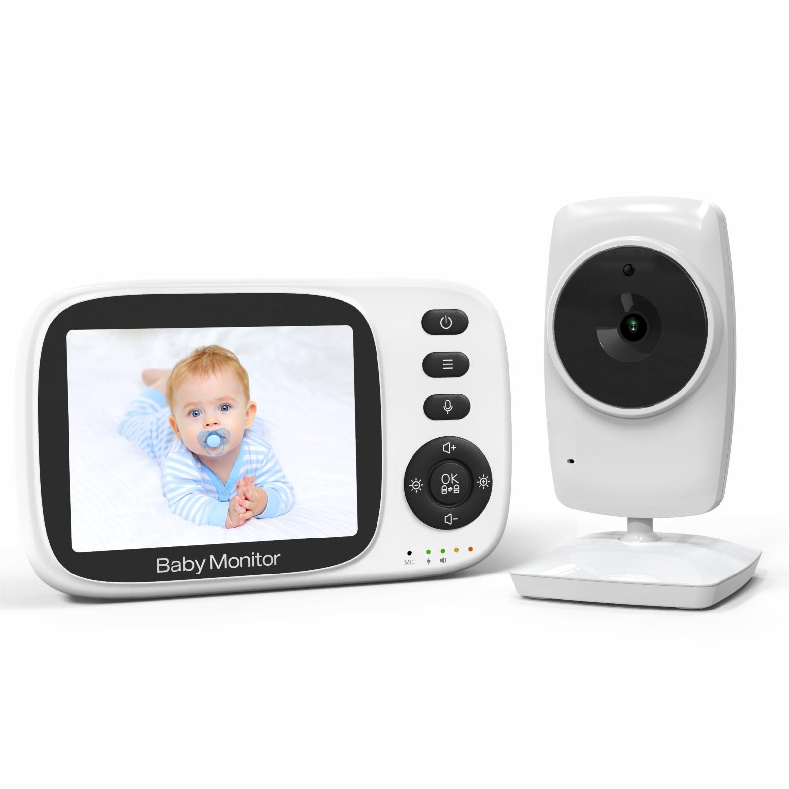 Neoglint Wireless Baby Monitor Video Monitor for Baby Camera Monitor with 3.2 Inch TFT LCD Screen Two-Way EU Plug